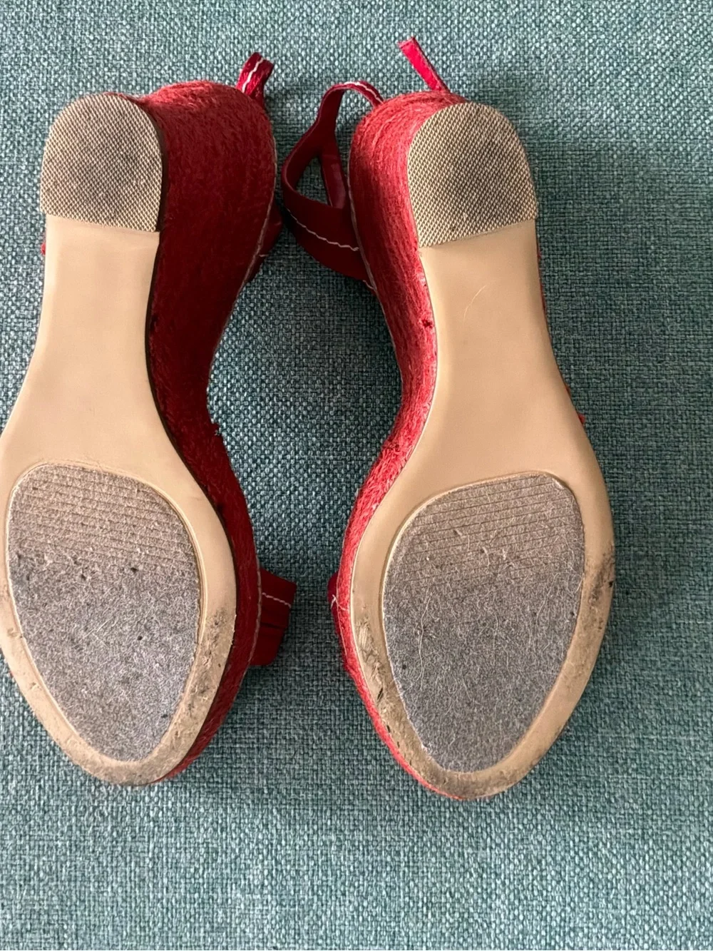 Impo Red Bow Wedge Sandals size 10 M